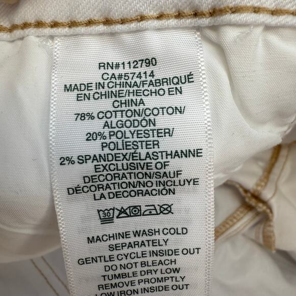 True Religion Jeans Women's 31 (12) Optic White Becca Mid Rise Bootcut Western - Picture 10 of 16